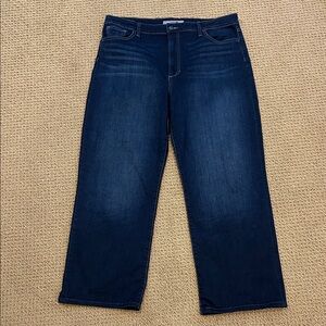 Joe's Jeans Wide Leg Full Length Jeans size 34 Belisama Dark Blue Wash